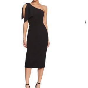 Dress the Population one shoulder Tiffany dress (stock photo shown)